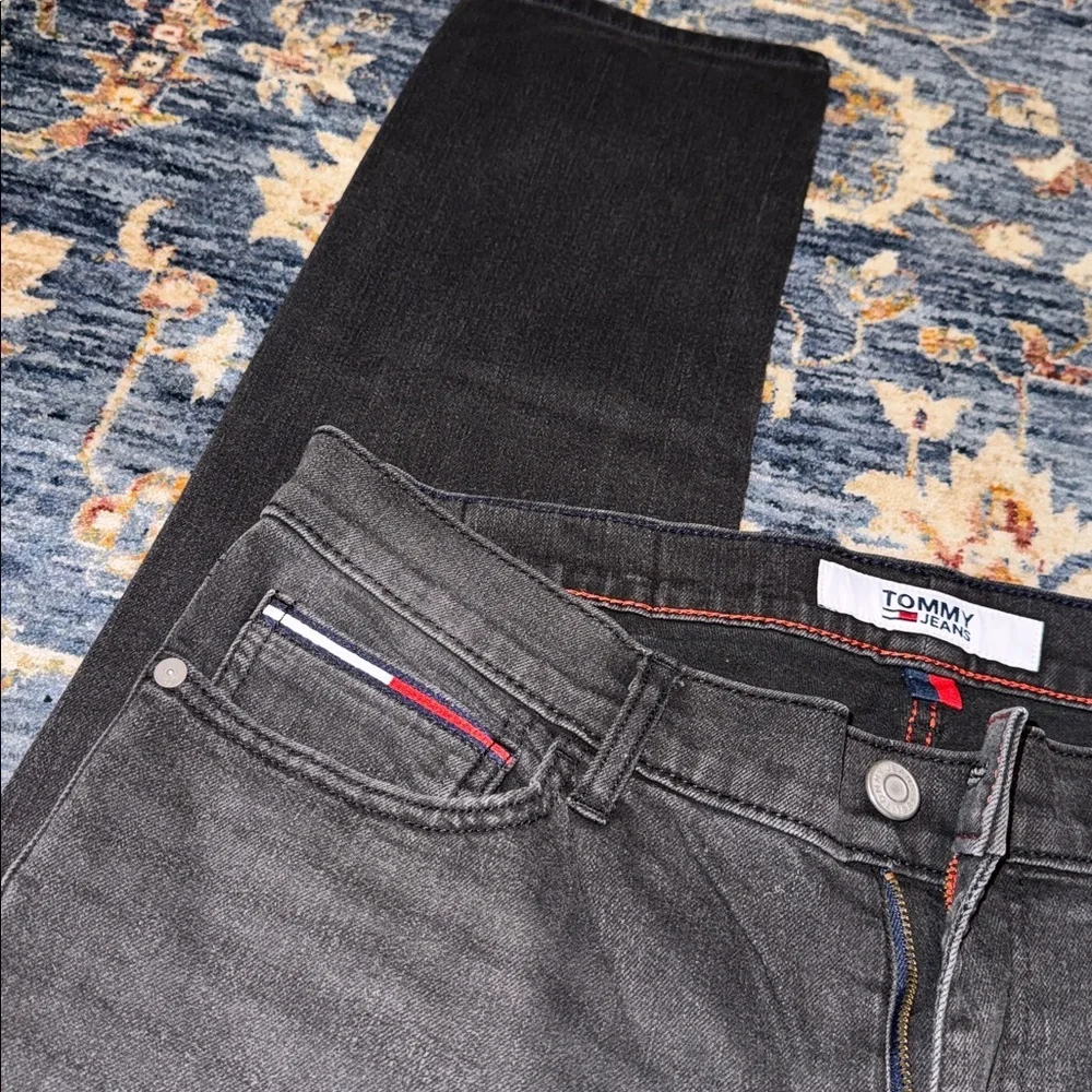 Tommy Hilfiger Charcoal Black Jeans Size 34x32 Men